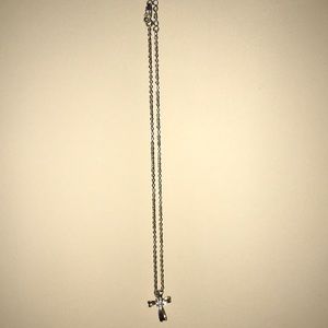 Silver plated cross necklace